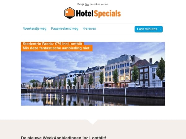 Fantastische stedentrip deals in Nederland en België