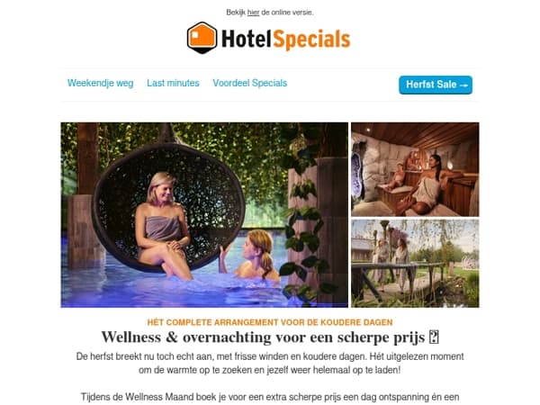 Wellness & overnachting voor een scherpe prijs!