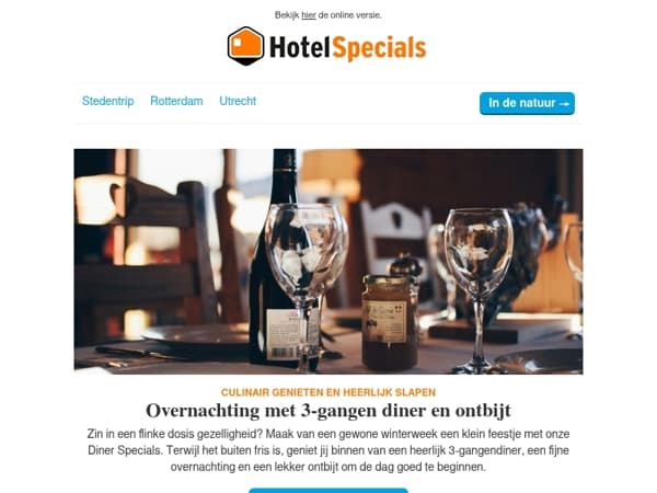 Arrangementen inclusief diner & ontbijt