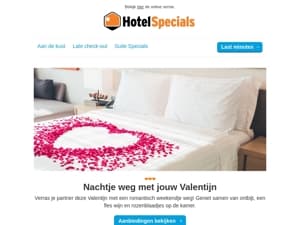 Nachtje weg met jouw Valentijn