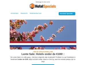 Lente Sale: Hotels onder de €100