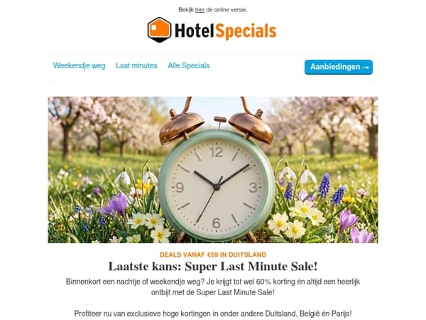 Laatste kans: Super Last Minute Sale!