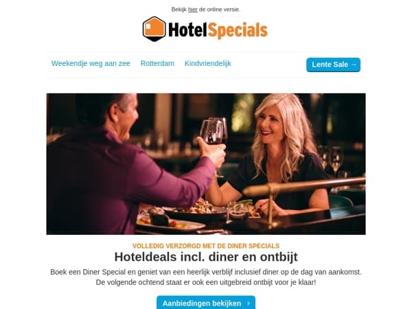Hoteldeals incl. diner en ontbijt