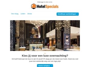 Luxe hoteldeals voor jou geselecteerd!