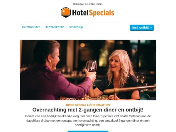 Weekendje weg met diner? Dit wil je niet missen!