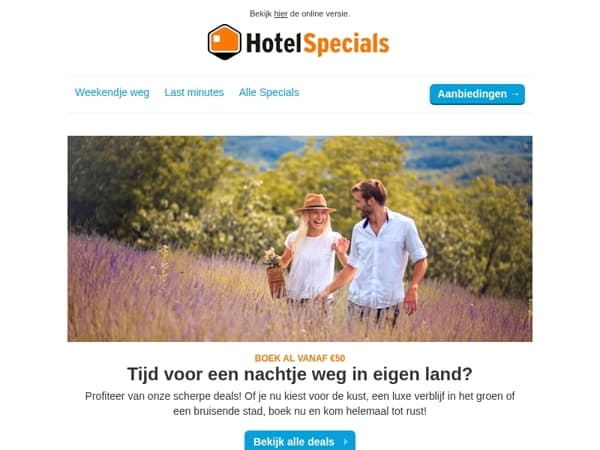 Tijd voor een nachtje weg in eigen land?