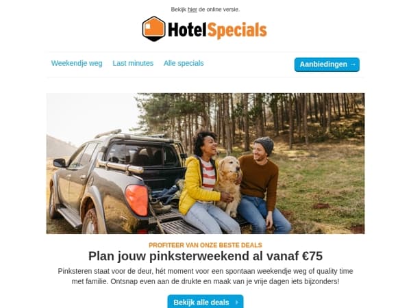 Plan jouw pinksterweekend al voor €75