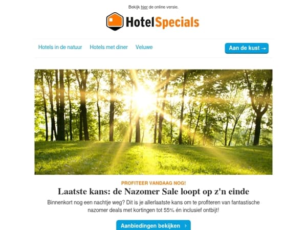 De Nazomer Sale loopt op z'n einde