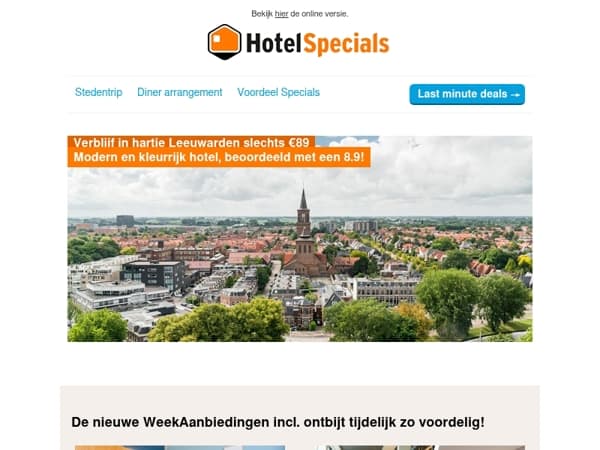 Weekdeals vanaf €89 icnl. ontbijt 🥐