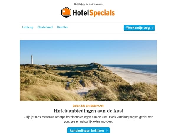 Hotelaanbiedingen aan de kust 🌊