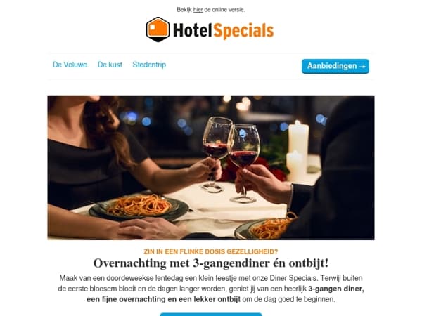 Overnachting incl. 3-gangendiner & ontbijt 🍽️