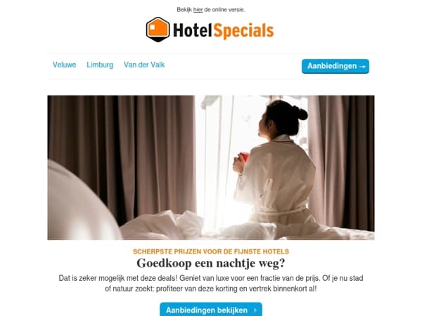 Al vanaf €49,50 een nachtje weg!