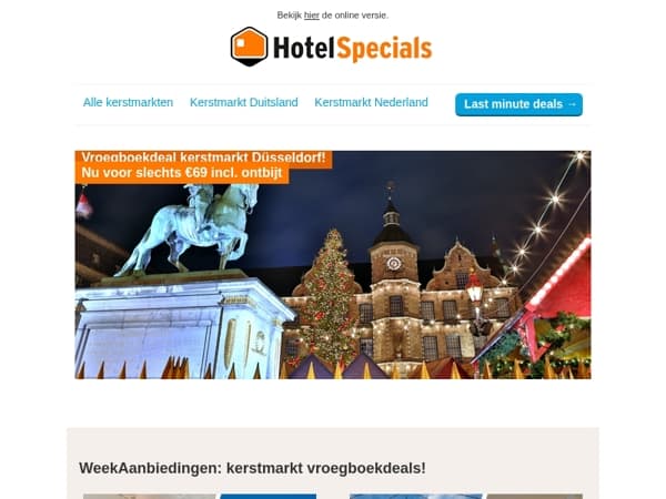 Kerstmarkt vroegboekdeals