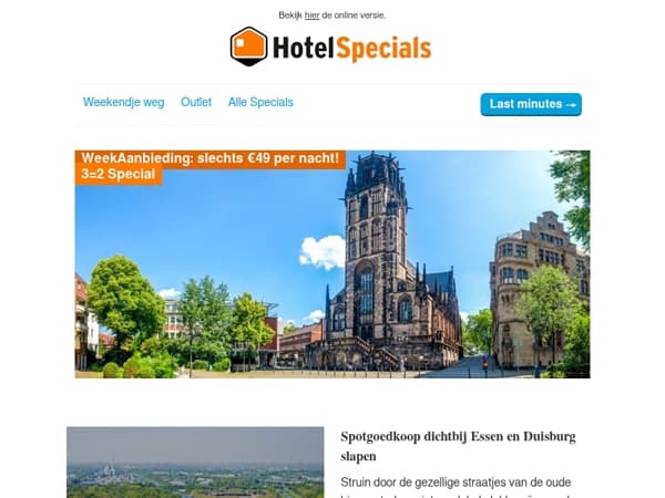 Voor €49 naar Duitsland? 3=2 Special!