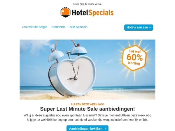 Super Last Minute Sale aanbiedingen