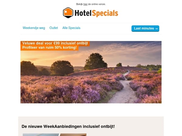 Ruim 50% korting op de Veluwe