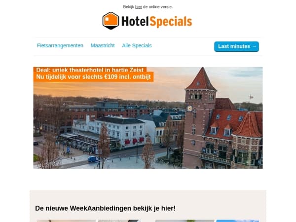 Deal: uniek theaterhotel in hartje Zeist