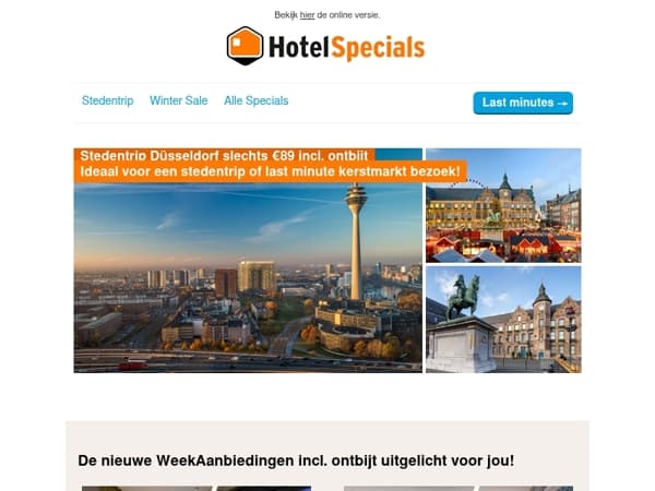 Topdeals vanaf €89 incl. ontbijt