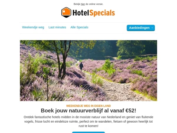 Boek jouw natuurverblijf al vanaf €52!