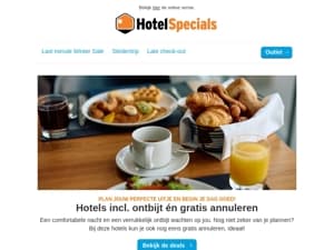 Hotels incl. ontbijt én gratis annuleren