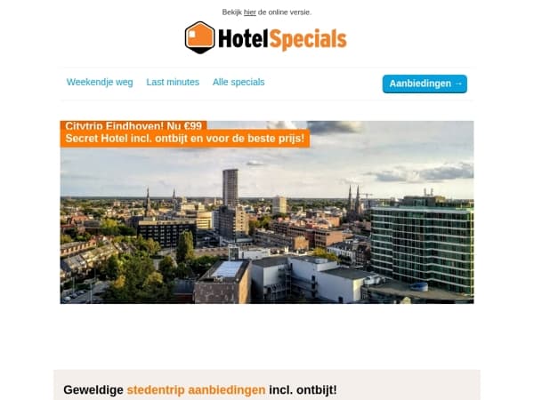 Boek een Secret Hotel voor €99 incl. ontbijt