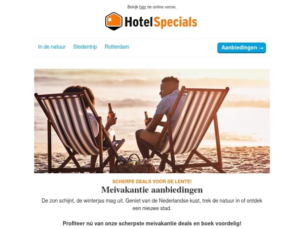 Meivakantie aanbiedingen