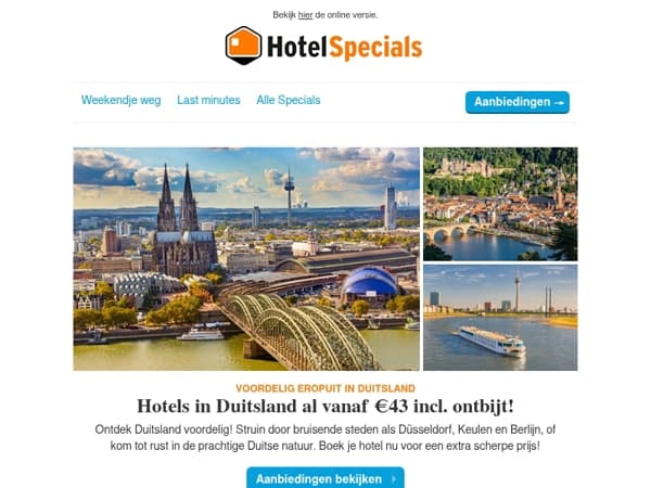 Duitsland al vanaf €43 incl. ontbijt!