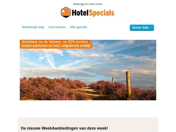 Hoteldeals in de natuur tot 52% korting!