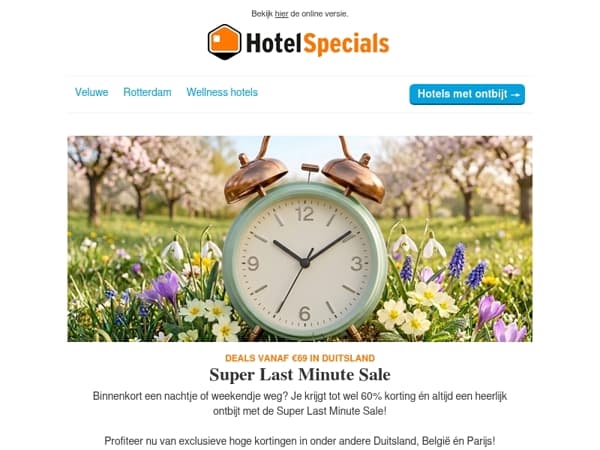 Boek de Super Last Minute Sale voordelig!