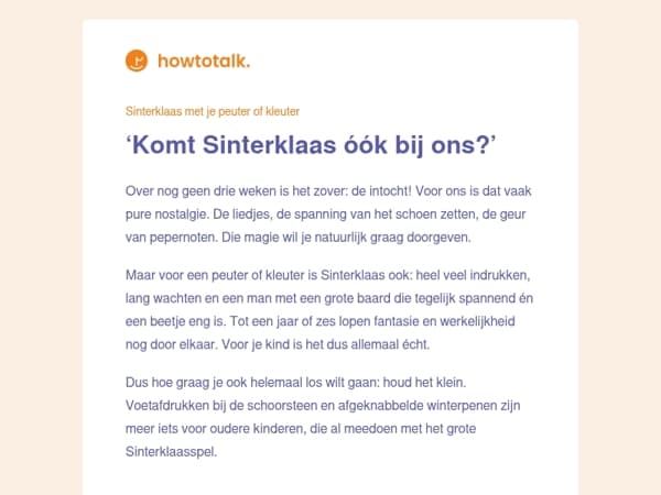 ‘Komt Sinterklaas óók bij ons?’