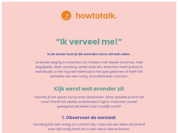 “Ik verveel me!” — moet je dat oplossen?