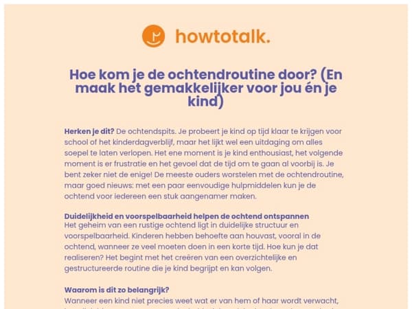Hoe kom je de ochtendroutine door? (En maak het gemakkelijker voor jou én je kind)