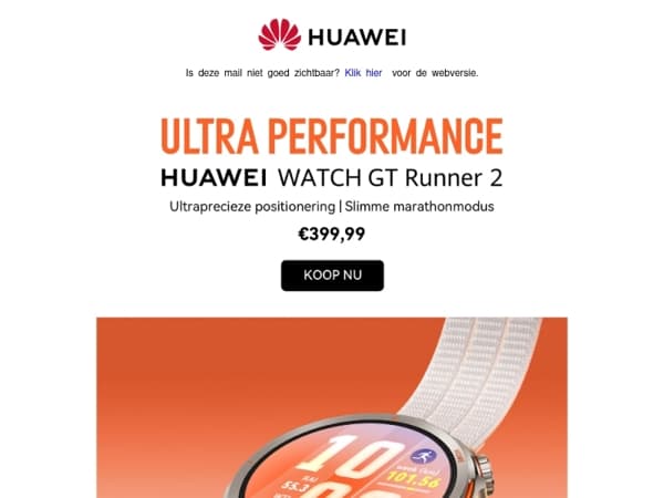 Nu beschikbaar! HUAWEI WATCH GT Runner 2