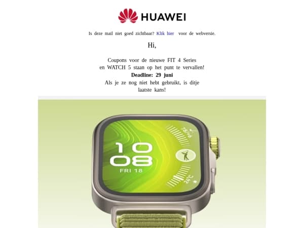 🙋Laat deze kans niet lopen – Tijdelijk! Laatste kans op FIT 4 & WATCH 5 aanbiedingen!