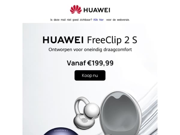 De FreeClip 2 S is nu beschikbaar, pak €20 korting!