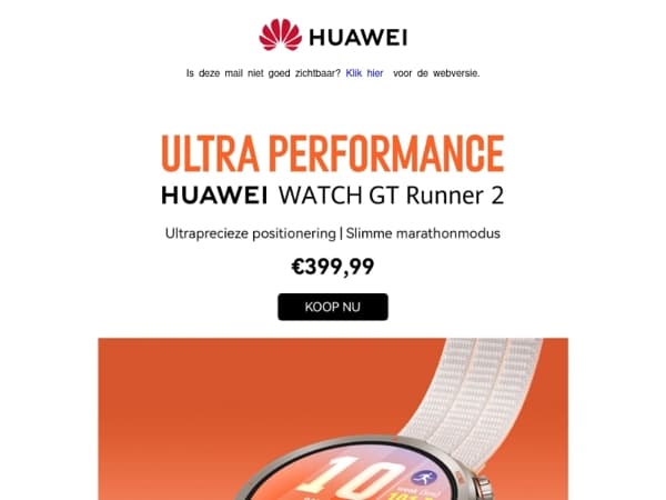Ontmoet de HUAWEI WATCH GT Runner 2 🏃‍