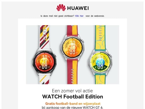 Jusqu'à 50 € de réduction, fêter le grand événement du foot avec HUAWEI.