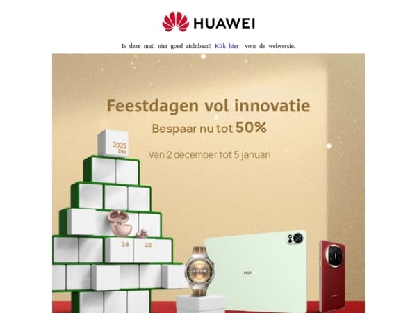 Kerst is begonnen bij HUAWEI