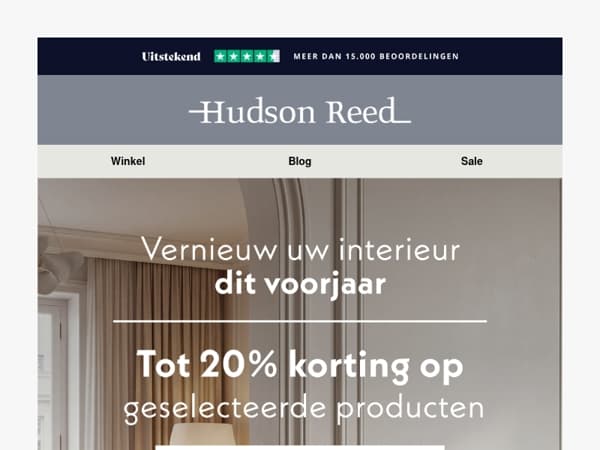 Bespaar tot 20% op tijdloos design