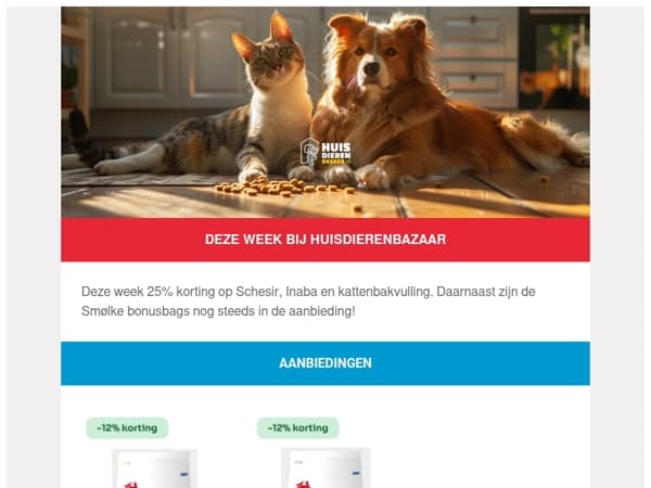 Deze week bij Huisdierenbazaar: korting op kattenbakvulling en diverse merken! 🐶🐈