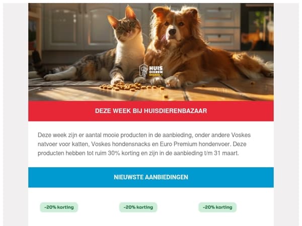 Deze week bij Huisdierenbazaar: diverse merken in de actie! 🐶🐈