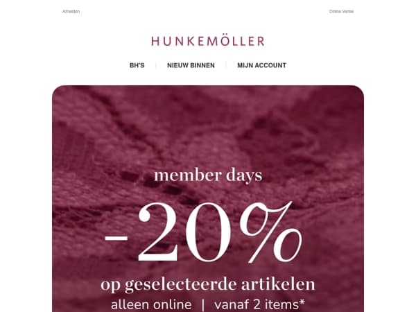 -20% voor Members. Alleen online🖤