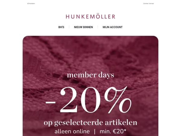 -20% voor Members. Alleen online🖤