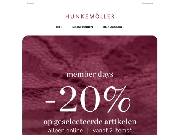 -20% voor Members. Alleen online🖤