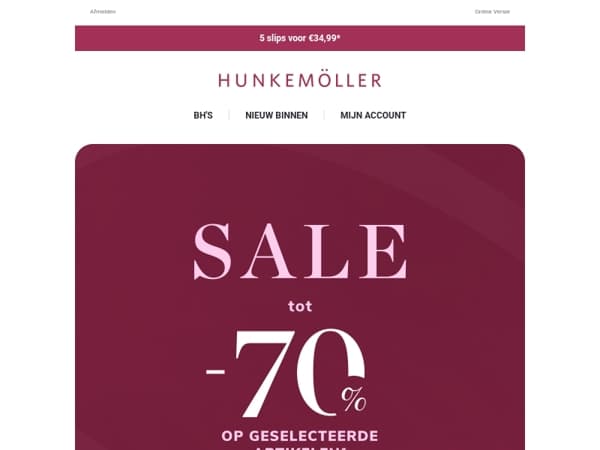 Tot -70% korting in de Sale🔥