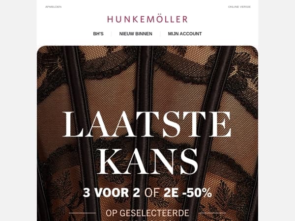 LAATSTE DAG 🔥 3 bh's voor 2 of 2e -50%*