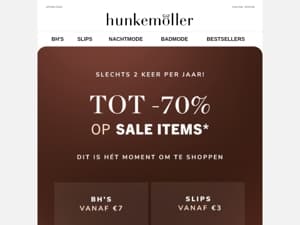 Limited time offer 🔥 Sale met kortingen tot -70%!*