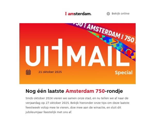 UITMAIL SPECIAL: Amsterdam 750 jaar - het aftellen begint! 🥳🎂  | Er op /uit