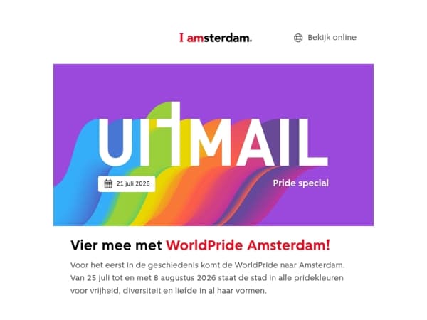 UITMAIL SPECIAL: Op 25 juli start WorldPride Amsterdam 🏳️‍🌈 🎈| Er op /uit