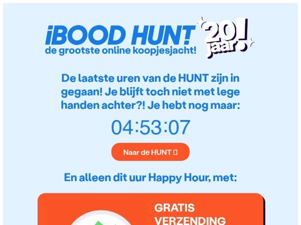 🚨Happy Hour: GRATIS Verzending